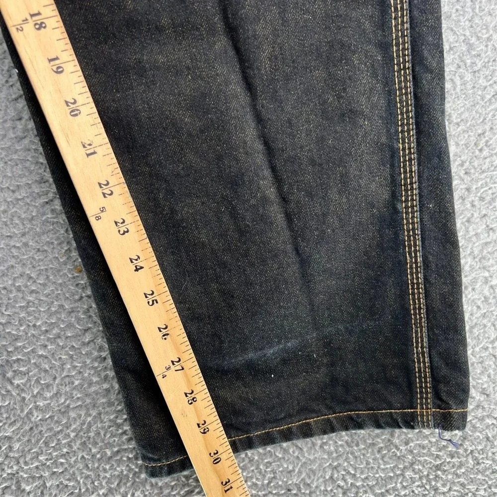 Vintage GAP CARPENTER Jean Men 34x30 Baggy Straight Leg Dark Blue Denim USA READ